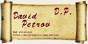 David Petrov vizit kartica